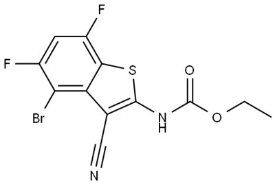 CAS#3030723-51-1|Ethyl (4-bromo-3-cyano-5,7-difluorobenzo [b] thiophen-2-il) carbamate